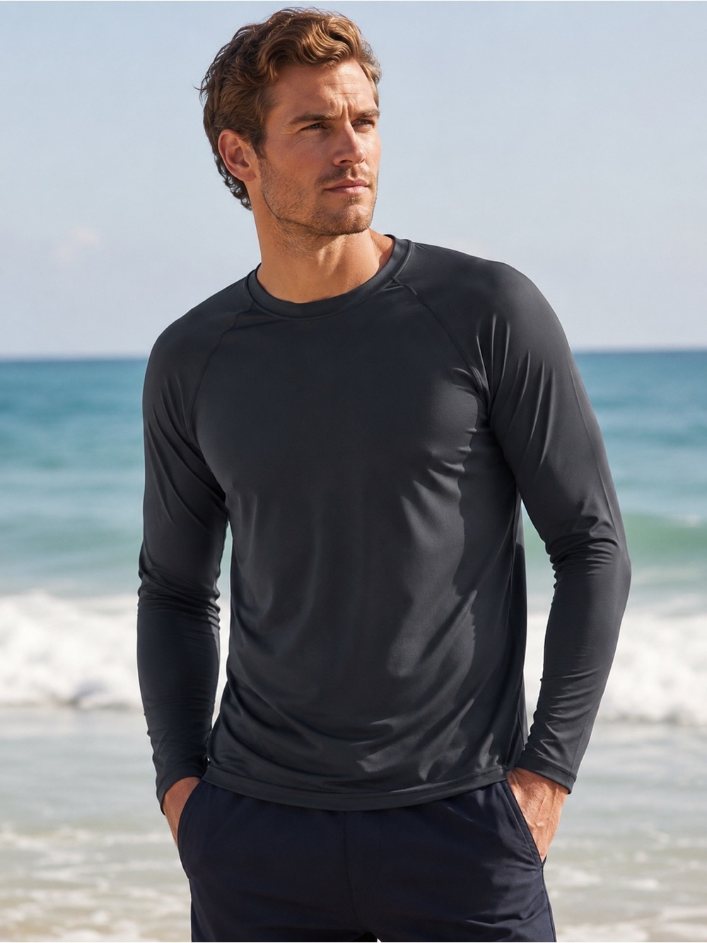 Everyday Sunday Men’s Long Sleeve Rash Guard Swim Shi